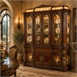 Michael Amini Villa Valencia China Buffet with Lighted Top - Classic Chestnut