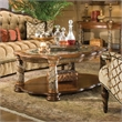 Michael Amini Villa Valencia Wood Cocktail Table - Classic Chestnut