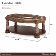 Michael Amini Villa Valencia Wood Cocktail Table - Classic Chestnut