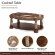 Michael Amini Villa Valencia Wood Cocktail Table - Classic Chestnut