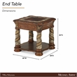 Michael Amini Villa Valencia Wood End Table - Classic Chestnut