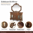 Michael Amini Villa Valencia Wood Sideboard with Mirror Set - Classic Chestnut