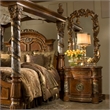 Michael Amini Villa Valencia Wood Bedside Chest with Mirror - Classic Chest