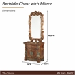 Michael Amini Villa Valencia Wood Bedside Chest with Mirror - Classic Chest