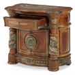 Michael Amini Villa Valencia Wood Bedside Chest with Mirror - Classic Chest