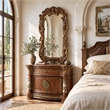 Michael Amini Villa Valencia Wood Bachelor's Chest with Mirror - Classic Chest