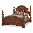 Michael Amini Villa Valencia Cal. King Wood Poster Bed - Classic Chestnut