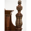 Michael Amini Villa Valencia Eastern King Wood Poster Bed - Classic Chestnut