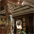 Michael Amini Villa Valencia Cal. King Wood Canopy Bed - Classic Chestnut
