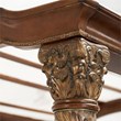 Michael Amini Villa Valencia Eastern King Wood Canopy Bed - Classic Chestnut
