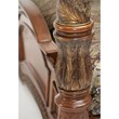 Michael Amini Villa Valencia Eastern King Wood Canopy Bed - Classic Chestnut