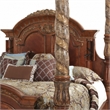 Michael Amini Villa Valencia Eastern King Wood Canopy Bed - Classic Chestnut