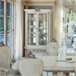 Michael Amini Platine de Royale Wood Curio Display Cabinet - Champagne Ivory