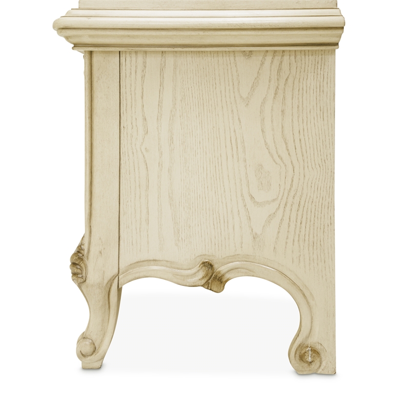 Platine de Royale Wood Curio Display Cabinet with LED Lighting - Champagne Ivory