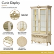 Platine de Royale Wood Curio Display Cabinet with LED Lighting - Champagne Ivory
