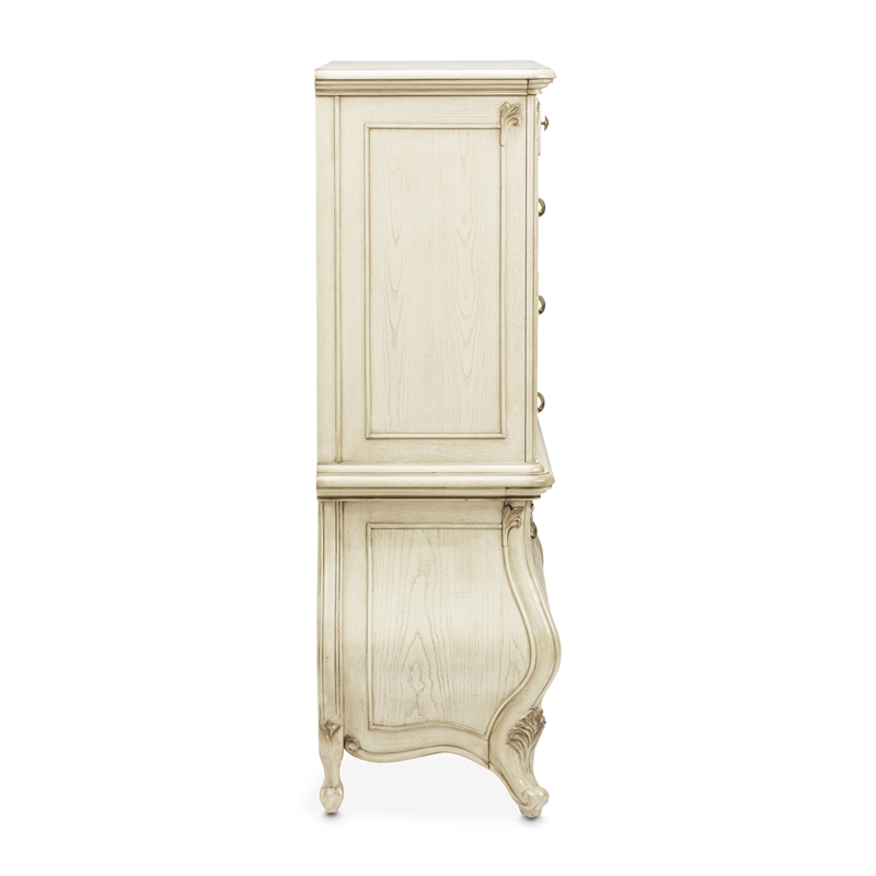 Platine de Royale 6-Drawer Wood Chest - Champagne Ivory