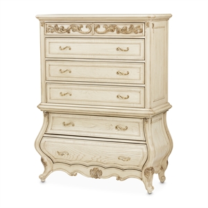 Platine de Royale 6-Drawer Wood Chest - Champagne Ivory
