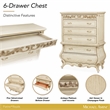 Platine de Royale 6-Drawer Wood Chest - Champagne Ivory