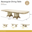 Platine de Royale Rectangular Wood Dining Table - Champagne Ivory