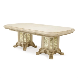 Platine de Royale Rectangular Wood Dining Table - Champagne Ivory