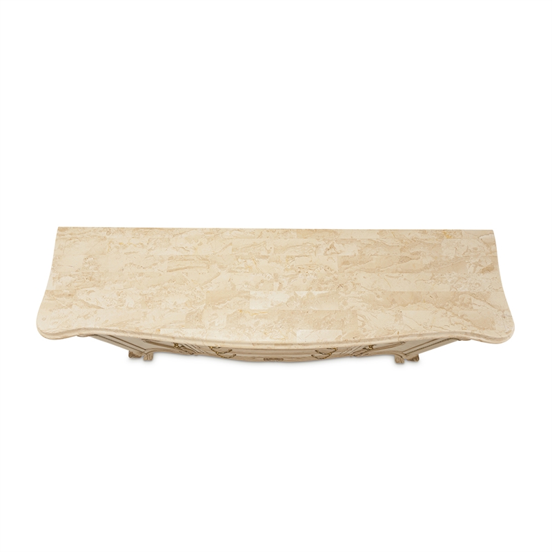 Platine de Royale Marble and Wood Sideboard - Champagne Ivory