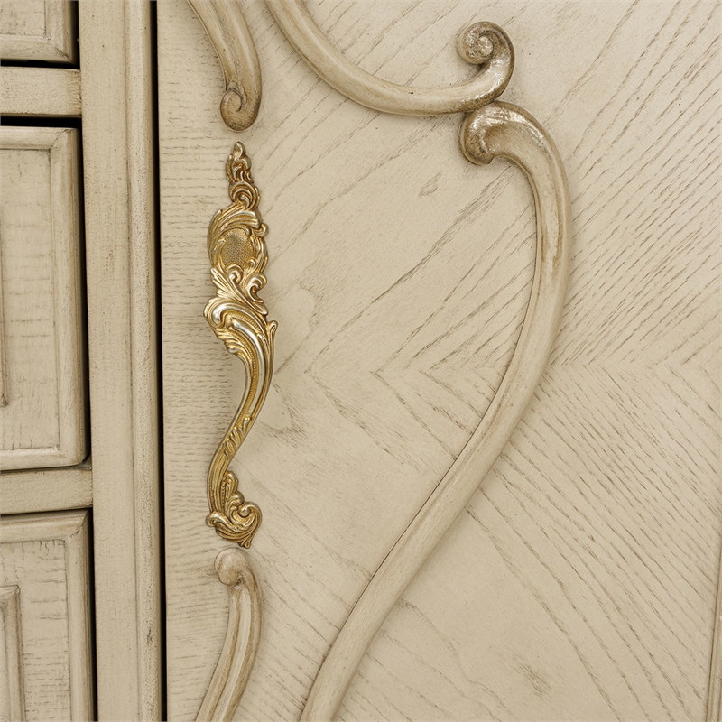 Platine de Royale Marble and Wood Sideboard - Champagne Ivory