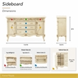 Platine de Royale Marble and Wood Sideboard - Champagne Ivory