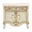 Michael Amini Platine de Royale Marble and Wood Nightstand - Champagne Ivory