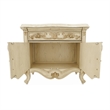 Michael Amini Platine de Royale Marble and Wood Nightstand - Champagne Ivory