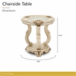 Platine de Royale Wood Chairside End Table - Champagne Ivory