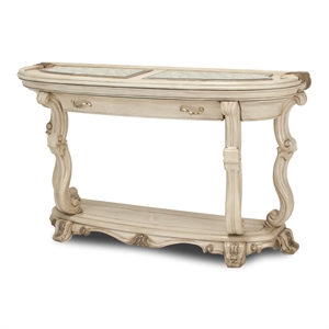 Platine de Royale Wood Console Table - Champagne Ivory