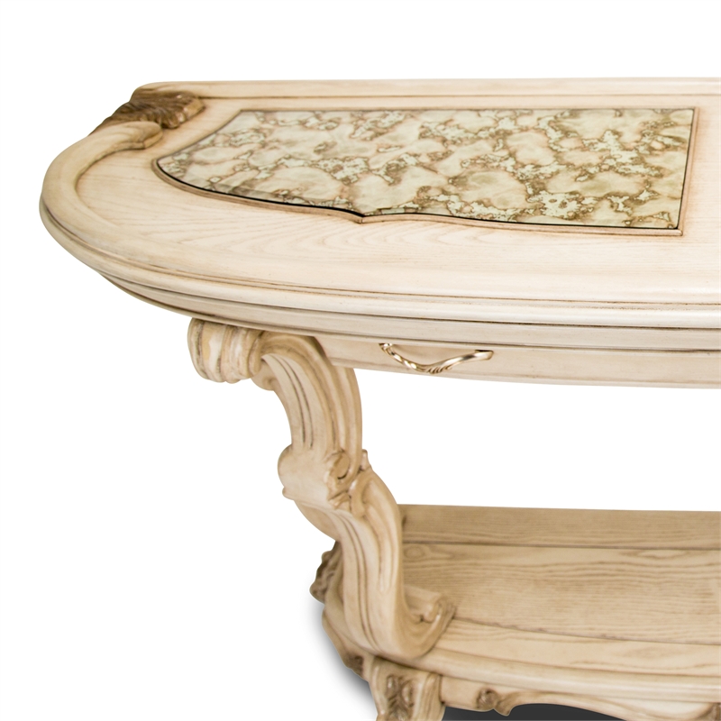 Platine de Royale Wood Console Table - Champagne Ivory