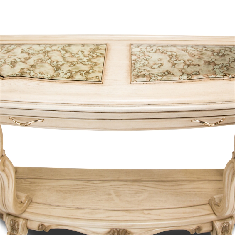 Platine de Royale Wood Console Table - Champagne Ivory