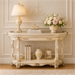 Platine de Royale Wood Console Table - Champagne Ivory
