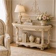 Platine de Royale Wood Console Table - Champagne Ivory