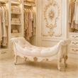 Platine de Royale Velvet Accent Bench - Champagne Ivory