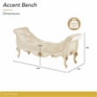 Platine de Royale Velvet Accent Bench - Champagne Ivory