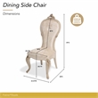 Platine de Royale Velvet Dining Side Chair - Set of 2 - Champagne