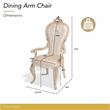 Platine de Royale Velvet Dining Chair - Set of 2 - Champagne Ivory