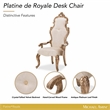 Platine de Royale Velvet Desk Chair - Champagne Ivory