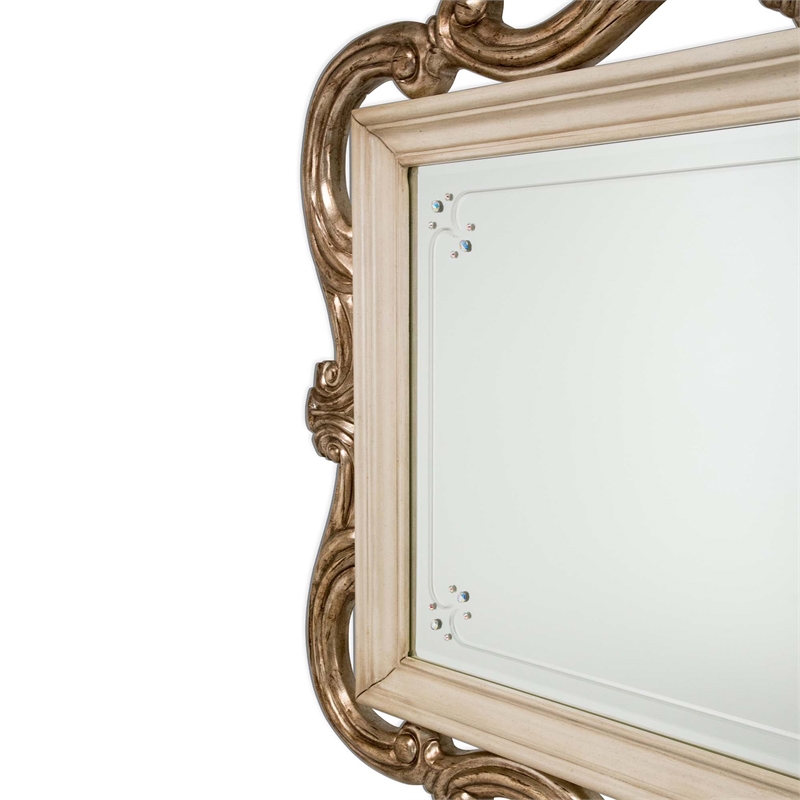 Platine de Royale Wood Wall Mirror - Champagne