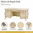 Platine de Royale Wood Desk - Champagne Ivory