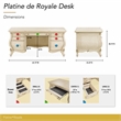Platine de Royale Wood Desk - Champagne Ivory
