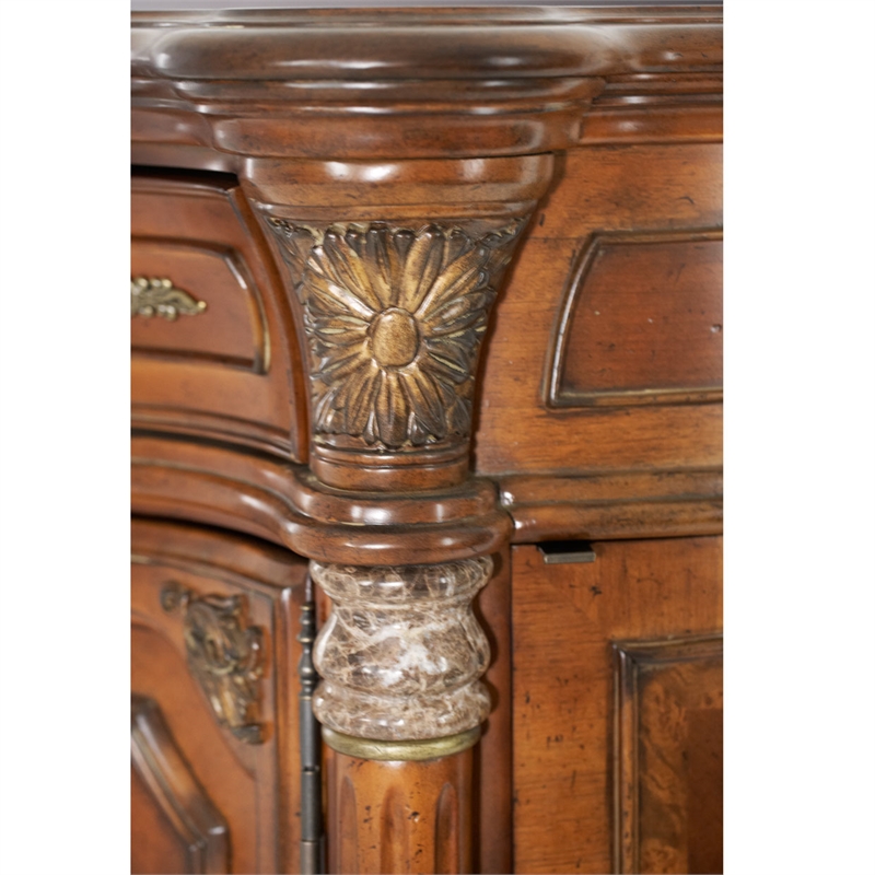 Michael Amini Villa Valencia Wood Gentleman's Chest - Classic Chestnut