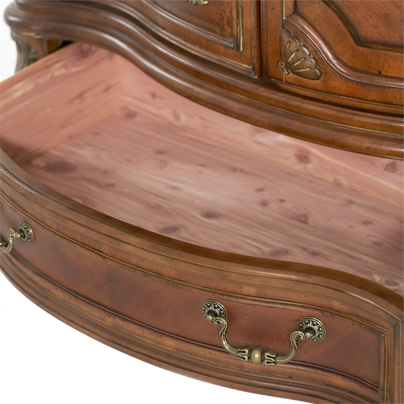 Michael Amini Villa Valencia Wood Gentleman's Chest - Classic Chestnut