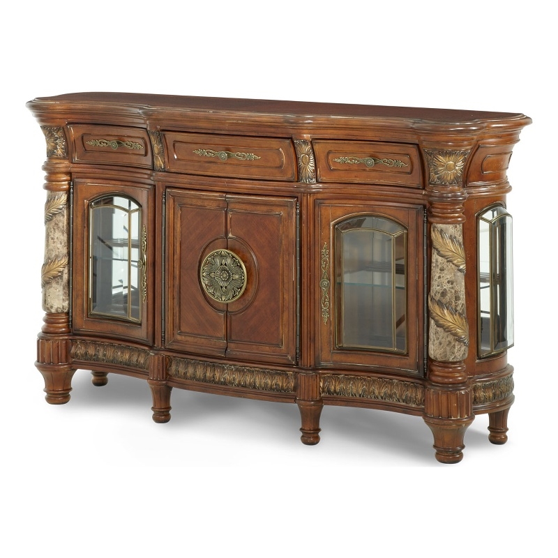 Michael Amini Villa Valencia Wood Sideboard - Classic Chestnut