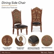 Michael Amini Villa Valencia Wood Dining Side Chair - Set of 2 - Chestnut