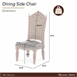 Michael Amini Villa Valencia Wood Dining Side Chair - Set of 2 - Chestnut