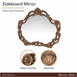 Michael Amini Villa Valencia Wood Wall Accent Mirror - Classic Chestnut