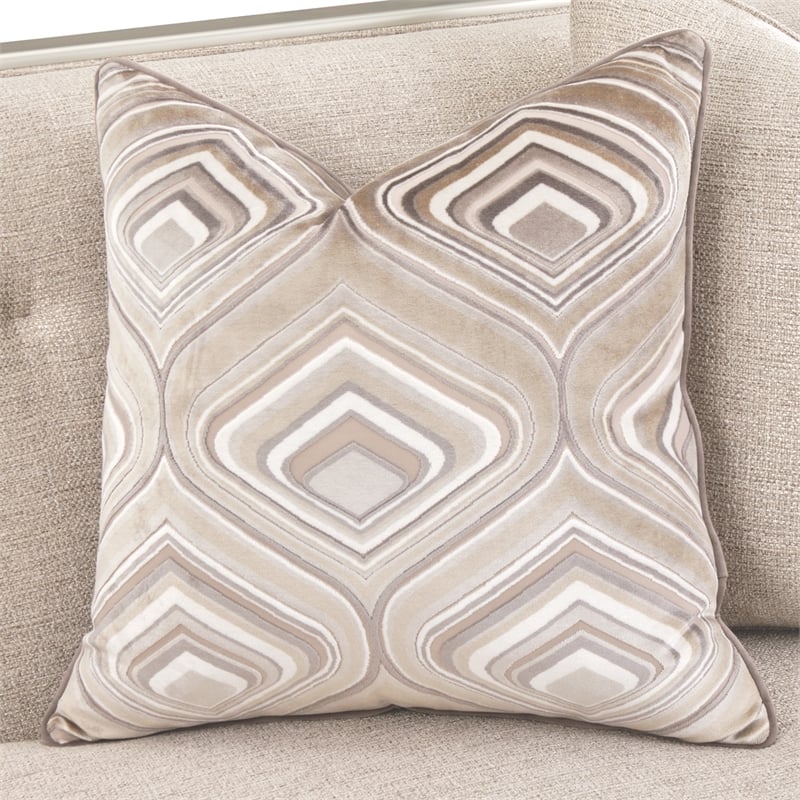 Michael Amini Camden Court Sofa - Natural Flax/Platinum